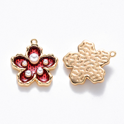 Brass Enamel Pendants KK-T049-052G-03-NF-1