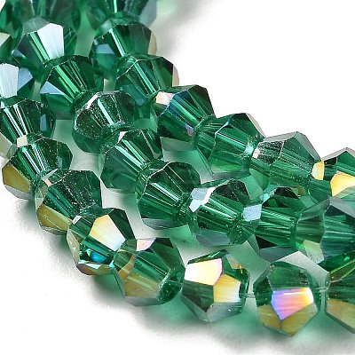 Transparent Electroplate Glass Beads Strands EGLA-A039-T3mm-B10-1
