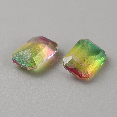 130Pcs Gradient Color Transparent Resin Cabochons RESI-TAC0018-30E-1