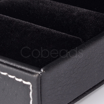 Rectangle Imitation Leather Ring Boxes LBOX-F001-04-1