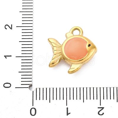304 Stainless Steel Enamel Pendants STAS-B085-38G-02-1