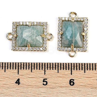 Natural Amazonite Faceted Rectangle Links G-I375-07G-08-1