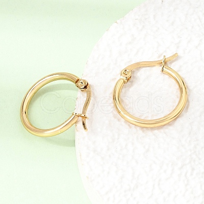 201 Stainless Steel Hoop Earrings SA-CBA4A0D-16G-D-1