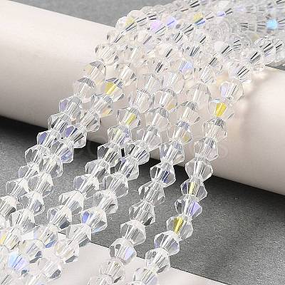 Transparent Electroplate Glass Beads Strands EGLA-A039-T3mm-L13-1