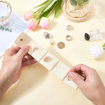 1Pc PU Leather Jewelry Rolls ABAG-CL0001-43D-1