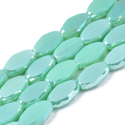 Electroplate Glass Beads Strands EGLA-Q125-009D-1