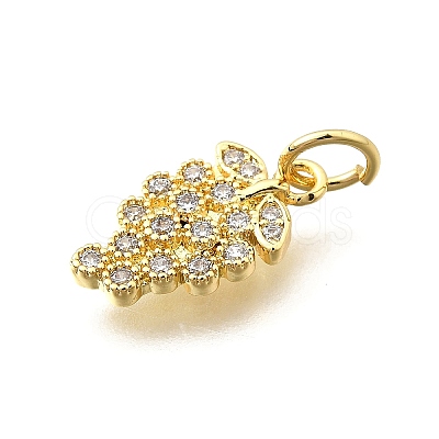 Brass Micro Pave Cubic Zirconia Pendants KK-F896-03D-G-1