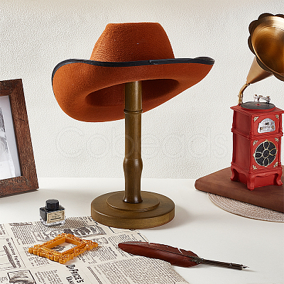 Rubber Wood Dome Shaped Stem Hat Rack ODIS-WH0025-254B-1