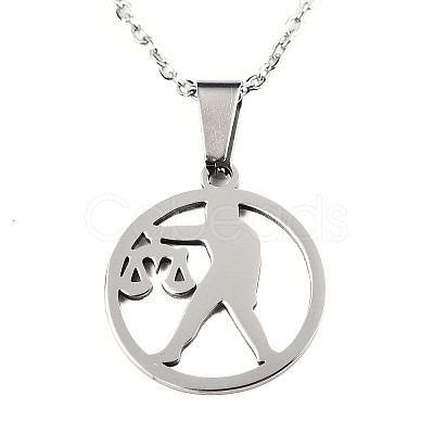 Non-Tarnish 201 Stainless Steel Pendants Necklaces LS-NJEW-S105-JN626-7-1