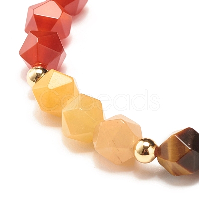 7 Chakra Natural Mixed Stone Beads Bracelet for Women BJEW-JB07417-1