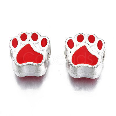 Alloy Enamel European Beads MPDL-T005-003D-RS-1