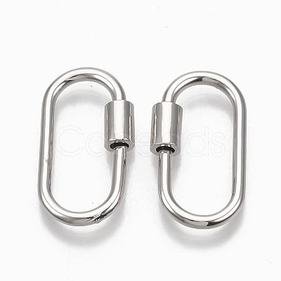 Brass Screw Carabiner Lock Charms LS-KK-T047-07P-1