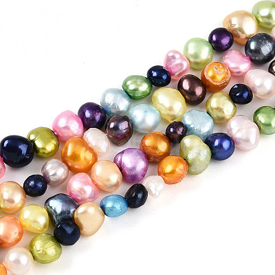 Natural Cultured Freshwater Pearl Beads Strands PEAR-N014-04J-1