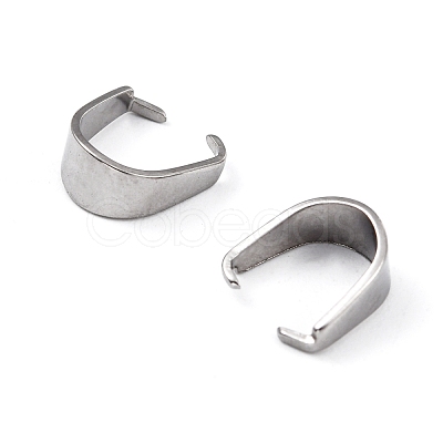 Tarnish Resistant 304 Stainless Steel Snap on Bails STAS-R048-9x7mm-1