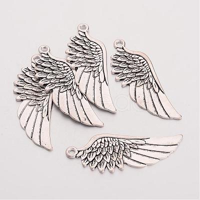 Tibetan Style Alloy Wing Large Pendants EAAA036Y-NF-1