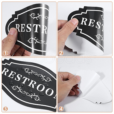 10Pcs PVC Self-adhesive Sign Label Paper DIY-WR0005-30-1