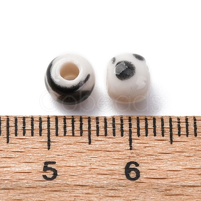 Bright Glazed Porcelain Beads PORC-D300-A13-1