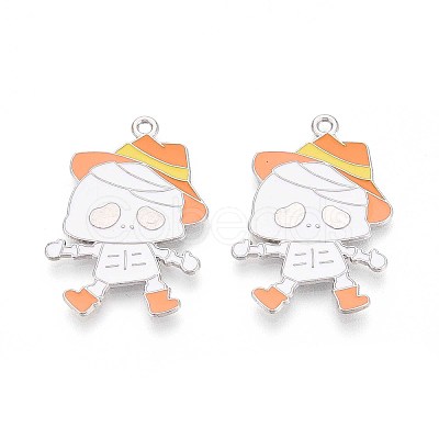 Halloween Theme Alloy Enamel Pendants ENAM-T022-54P-10-1