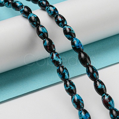 Spray Painted Synthetic Turquoise Beads Strands G-E617-B07-01B-1