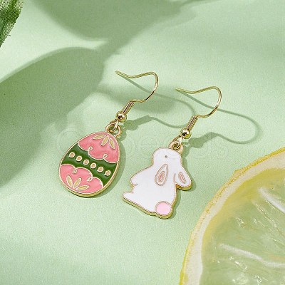 Easter Themed Alloy Enamel Dangle Earrings EJEW-JE05497-02-1