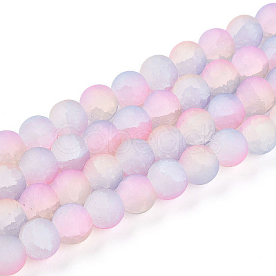 Crackle Glass Beads Strands GLAA-N009-10mm-04-1