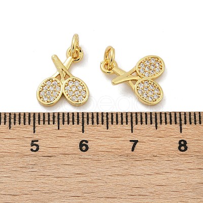 Brass Micro Pave Cubic Zirconia Pendants LS-KK-U073-08G-1