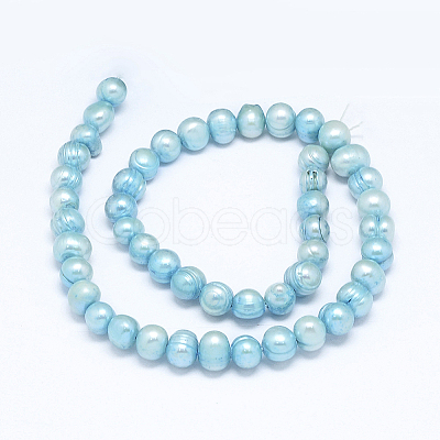 Natural Cultured Freshwater Pearl Beads Strands PEAR-G004-10-01-1