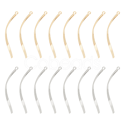 32Pcs 2 Colors 304 Stainless Steel Pendants STAS-UN0037-44-1