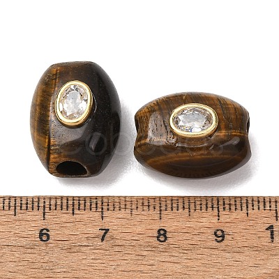 Natural Tiger Eye European Beads GG-CBA9389-01F-1