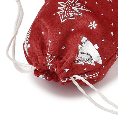 Silver Stamping Christmas Velvet Storage Bags ABAG-Q053-01A-03C-1