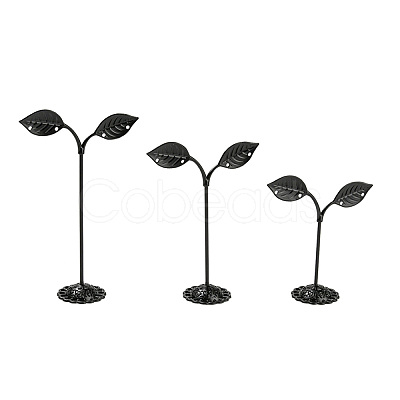 3 Sizes Bean Sprout Leaves Iron Earring Displays EDIS-E013-01A-1