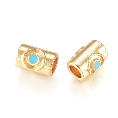 Brass Enamel Beads KK-L189-13A-1