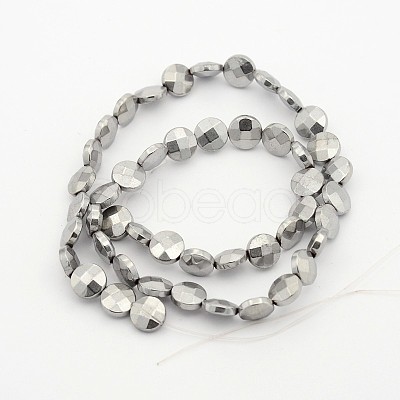 Electroplate Non-magnetic Synthetic Hematite Bead Strands G-J286-11-1