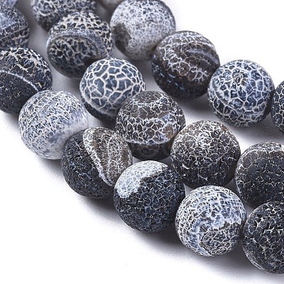 Natural Weathered Agate Beads Strands G-L534-04-6mm-1