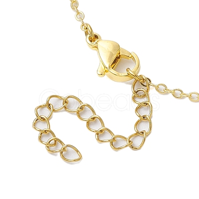 Rack Plating Brass Pave Colorful Cubic Zirconia Cube Link Necklaces NJEW-JN04999-1