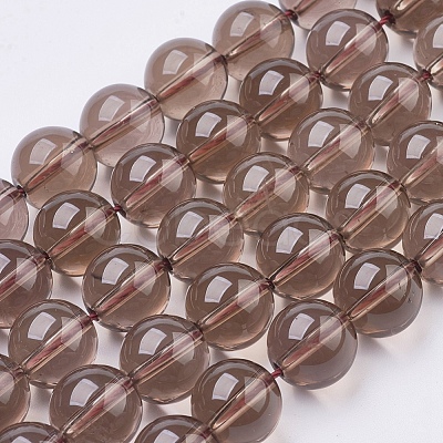 Natural Smoky Quartz Beads Strands G-C076-10mm-4-1