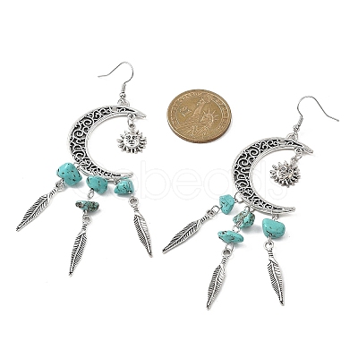 7 Pairs Gemstone Dangle Earrings EJEW-JE06710-1