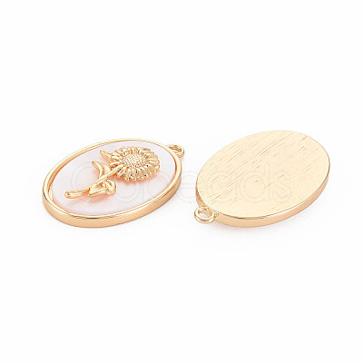 Brass Birth Floral Pendants KK-S364-284-1