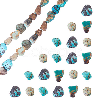 1 Strand Natural HuBei Turquoise Beads Strands G-TA0003-48-1
