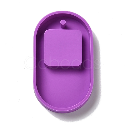 DIY Oval Pendant Silicone Molds LS-AJEW-A034-01-1