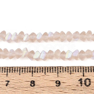 Frosted Transparent Glass Beads Strands GLAA-N054-4mm-03-1