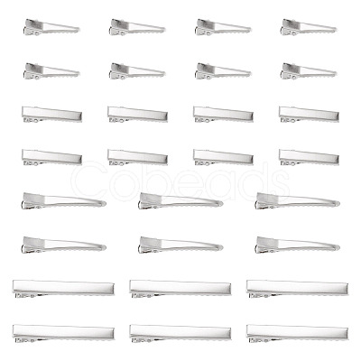 40Pcs 4 Styles Iron Alligator Hair Clips Findings PHAR-TADJ0001-10-1