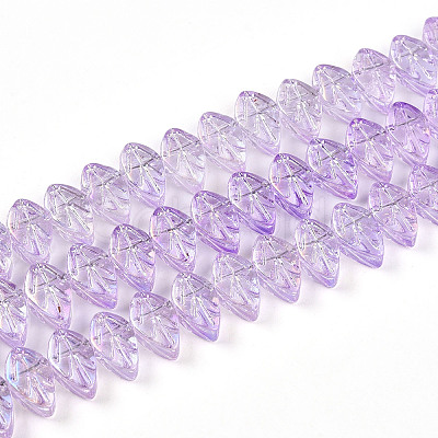 Electroplate AB Color Plated Glass Beads Strands EGLA-B004-02A-NA01-1
