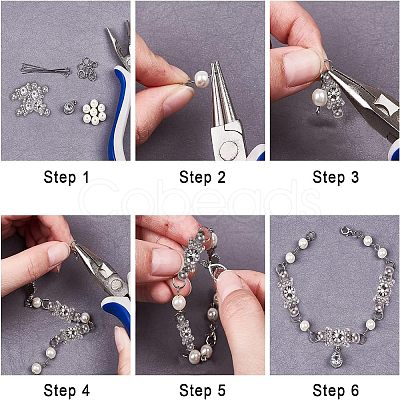 60Pcs 3 Style Alloy Rhinestone Bar Spacers ALRI-FH0001-05-1