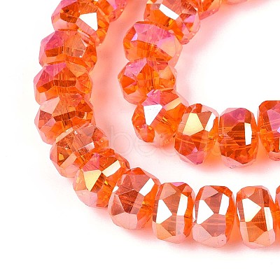 Electroplate Transparent Glass Beads Strands EGLA-N022-04A-D13-1