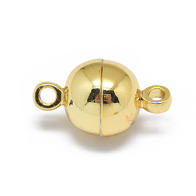 Rack Plating Brass Magnetic Clasps with Loops LS-KK-F801-02B-G-1