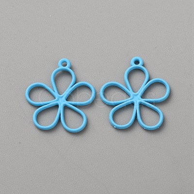 Hollow Out Spray Painted Alloy Pendants LS-FIND-WH20008-19E-1