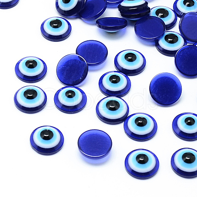 Resin Evil Eye Cabochons CRES-S612-10mm-1