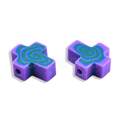 Handmade Polymer Clay Beads CLAY-T020-30B-1
