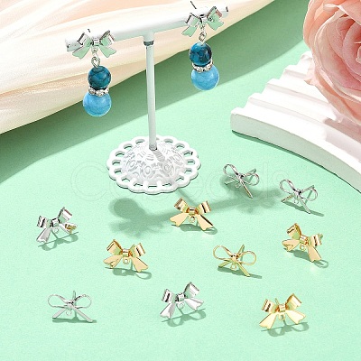 16Pcs 4 Styles Brass Stud Earring Findings KK-YW0002-95-1